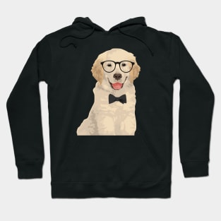 Cute Hipster Golden Retriever Puppy T-Shirt Hoodie